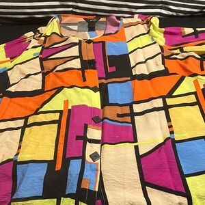 Ali Miles Multicolor Geometric Shirt